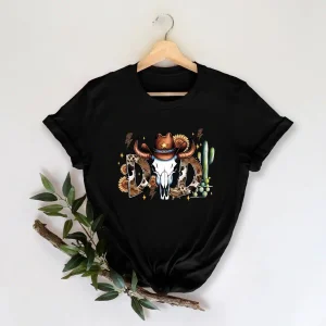 Western Cowboy Dad Shirt ? Rustic Skull & Cactus Country Father Tee