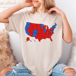 2025 Electoral Map T-Shirt – Political Graphic Tee – USA Election Gift – Premium Cotton Patriotic Shirt