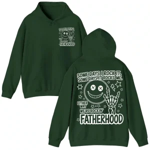 Some Day I Rock It Skeleton Hoodie – The Perfect Fatherhood Gift With A Funny Twist For Cool Dads Who Rock Life One Day At A Time