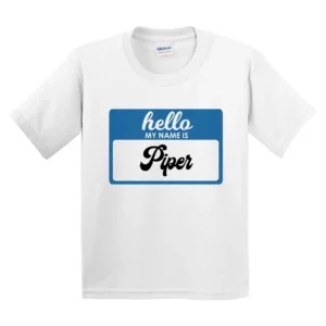 Hello My Name is T-Shirt – Personalized Name Tag Graphic Tee – Back To School Shirt for Kids