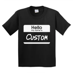 Hello My Name Is – Personalized T-Shirt with Custom Name Tag – Back to School | Office Party | Corporate Events | Custom Gift