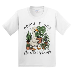 Oops I Got Another Plant T-Shirt – Funny Goose Plant Lover Tee – Sarcastic Gardening Humor Shirt – Vintage Meme T-Shirt for Gardeners