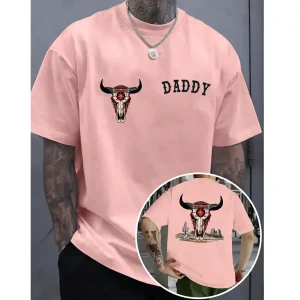Aztec Cow Skull T-Shirt – Southwestern Desert Vibes Graphic Tee – Vintage Western Shirt – Boho Rodeo Outfit for Country Lovers