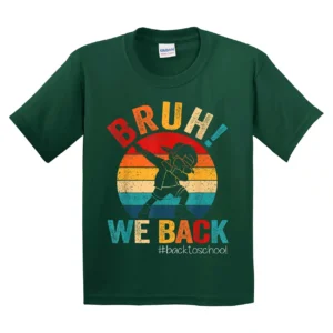 Groovy Bruh We Back Teachers Kids Funny Back To School T-Shirt - Unisex, Gift for Youth, Back To School