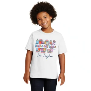 Personalized Hello Daycare Shirt – Custom Back to School Tee with Kid’s Name – Toddler First Day of School Outfit