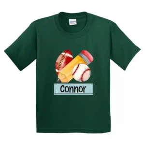 Personalized Alphabet T-Shirt – Custom Kids Name Tee | Hello My Name Is Tag | First Day of School Shirt | Back to School Gift