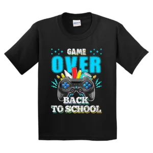 Back To School Game Over For Boy Kids Gamers Boys Student T-Shirt - Unisex, Gift for Youth, Back To School