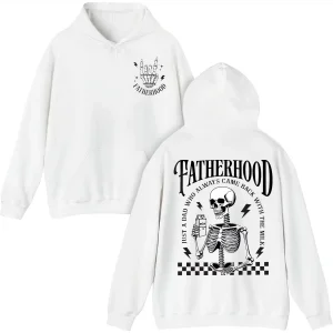 Fatherhood Hoodie, Dad Shirt, Funny Skeleton Dad, First Time Dad Shirt, Retro Fathers Day Shirt Gift for Husband, Cool Dad Club Hoodie