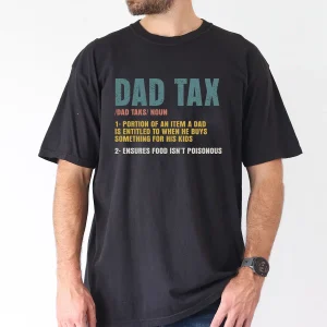 Vintage Dad Tax Definition T-Shirt – Funny Father’s Day Gift for Men – Classic Dad Humor Tee for Dads Who Always Take a Bite First