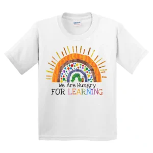 We Are Hungry for Learning Shirt – Funny Teacher Back to School T-Shirt – 1st Day of School Gift for Teachers – Cute Classroom Graphic Tee – Teacher Appreciation Outfit