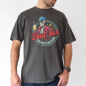 Dad Tax Funny Skeleton T-Shirt – Father’s Day & 4th of July 2025 Graphic Tee, Patriotic Dad Gift