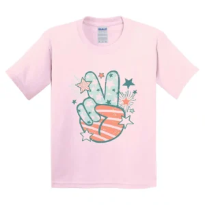 4th of July Peace Toddler T-Shirt – Patriotic Boys Natural Tee, Cute Kids American Independence Day Outfit