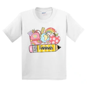 Custom Back To School T-Shirt – Personalized First Day Of School Shirt for Kids – Cute Kids Back to School Tee with Name