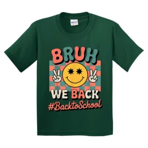 Bruh We Back Teachers Retro Back To School Boys Girls Kids T-Shirt - Unisex, Gift for Youth, Back To School
