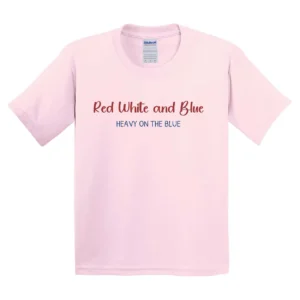 Red White and Blue T-Shirt – Heavy on the Blue Tee – Funny Liberal 4th of July Shirt – Comfort Colors Democrat Graphic Tee – USA Pride