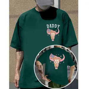 Boho Cow Skull Retro Floral T-Shirt – Western Cowgirl Country Tee – Bull Skull Graphic – Vintage Cowboy Country Girl Shirt – Western Music Vibe