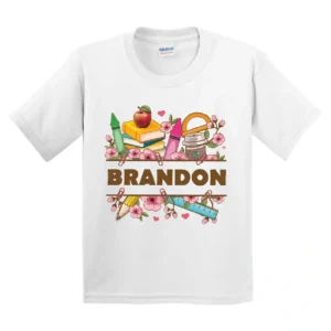 Custom First Day of School Kids Shirt – Personalized Hello My Name Is Tee – Back to School Toddler Shirt – Cute Gift for Kids