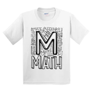 Back To School First Day of School Math Teachers Typography T-Shirt - Unisex, Gift for Youth, Back To School