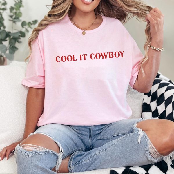 4th of July Shirt Cowgirl Baby Tee For Women Trendy Western Fashion Y2K 90s Country Coastal Cool It Cowboy Independence Day Fourth Tshirt 1