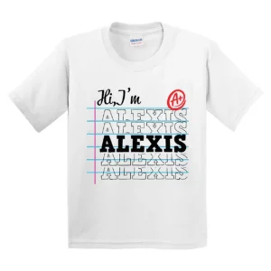 Custom Name Back To School Kids Shirt – “Hi I Am” Toddler First Day of School Tee