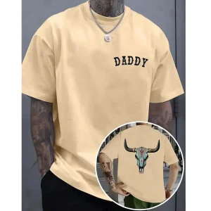 AZTEC Boho Cow Skull Shirt – Women’s Wild West Bull Skull Tee – Vintage Cowgirl Graphic – Western Clothing – Trendy Cow Skull T-Shirt