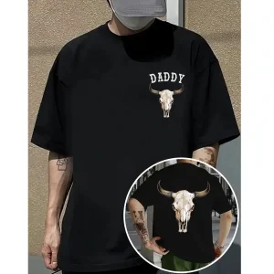 Boho Cow Skull T-Shirt – Aztec Inspired Graphic Tee – Southwestern Style – Vintage Cowgirl Country Shirt – Western Boho Fashion