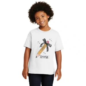 Personalized Back to School Girls Shirt – Trendy Coquette Name Shirt – Cute Custom Tee for Kindergarten & School Girls