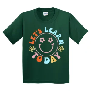 Groovy Let's Learn Today Smile Face Back To School Teachers T-Shirt - Unisex, Gift for Youth, Back To School