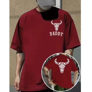 Boho Cow Skull T-Shirt – Western Aztec Bull Skull Tee – Wild West Cowboy & Cowgirl Shirt – Rodeo Graphic – Perfect Western Life Gift
