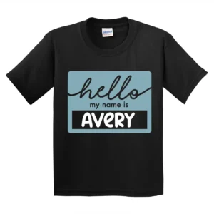 Hello My Name Is Custom Kids Name T-Shirt – Back To School Shirt – Toddler First Day of School Tee – Kindergarten Name