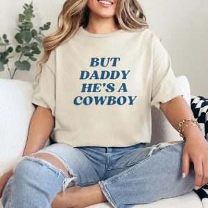 But Daddy Hes A Cowboy Western Baby Tee Women Country Concert Outfit Rodeo T Shirt Cute Cowgirl Crop Top Y2K Trendy Funny Graphic Tee 3