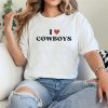 I Love Cowboys Baby Tee Western Baby Tee Cowboy Crop Top Country Concert Shirt Outfit Rodeo Shirt 2