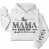 This Mama Wears Her Heart on Her Sleeve Hoodie – Custom Hoodie with Kids’ Names, Personalized Mother’s Day Gift for Mama 7 11 3 8