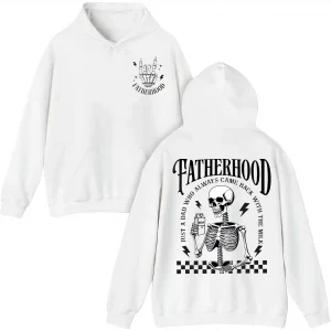 Fatherhood Hoodie, Dad Shirt, Funny Skeleton Dad, First Time Dad Shirt, Retro Fathers Day Shirt Gift for Husband, Cool Dad Club Hoodie