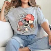 Ballpark Mama Mom Skull Funny Baseball Halloween T-Shirt - Unisex, Gift for Halloween Day, Gift for Mama 4 4 4 6