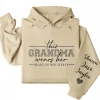 This Grandma Wears Her Heart On Her Sleeve Hoodie – Personalized Leopard Print Grandma Shirt, Cute Birthday's or Mother’s Day Gift 7 7 1 8