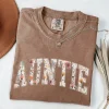 Auntie T-Shirt, Aunt Shirt, Floral Auntie, New Aunt Gift, Pregnancy Announcement, Gift for Aunt, Pregnancy Reveal to Aunt 7 Auntie Shirt Aunt Shirt 1
