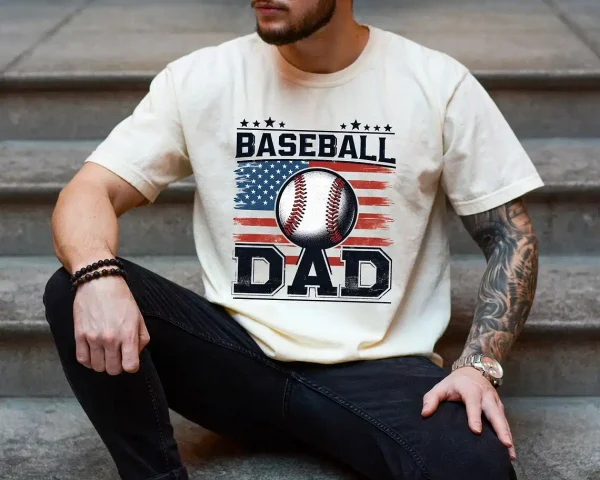 Baseball Dad Shirt Comfort Colors Tee 1