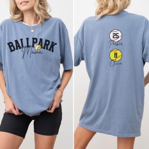 Baseball Softball Mom Shirt Softball Baseball Mom Shirt Ballpark Mama Shirt Names on Back Custom Baseball Mom 1