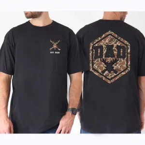 Camo Dad, Hunter Dad Shirt, Deer Hunting T-shirt for Dad, Dad Hunting Camo, The Best Father's Day Gift