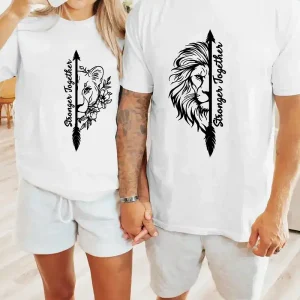 Couple Matching T-Shirt, Strong Together T-Shirt, Father's Day T-Shirt, The Best Family Matching Gift