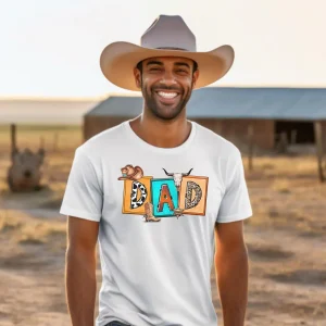 Cowboy Dad T Shirt 3