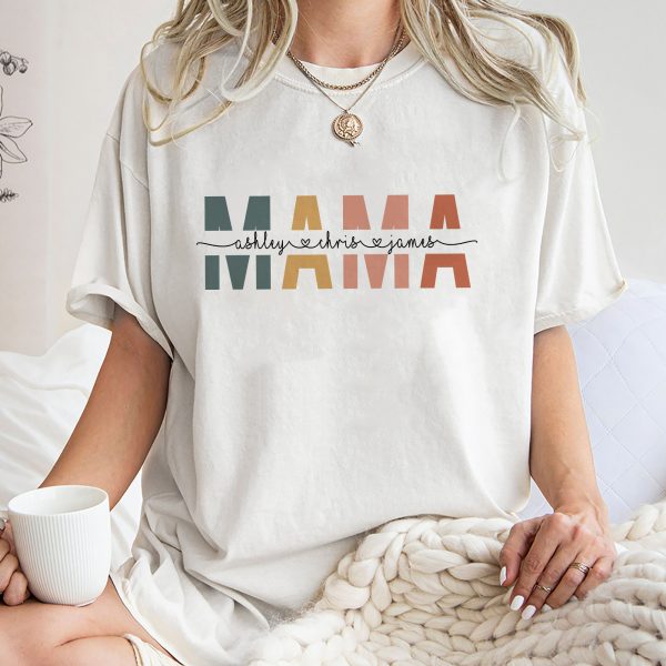 Custom Mama Shirt Custom Kid Name sweatshirt Mothers Day Gift Mothers Day Shirt 1