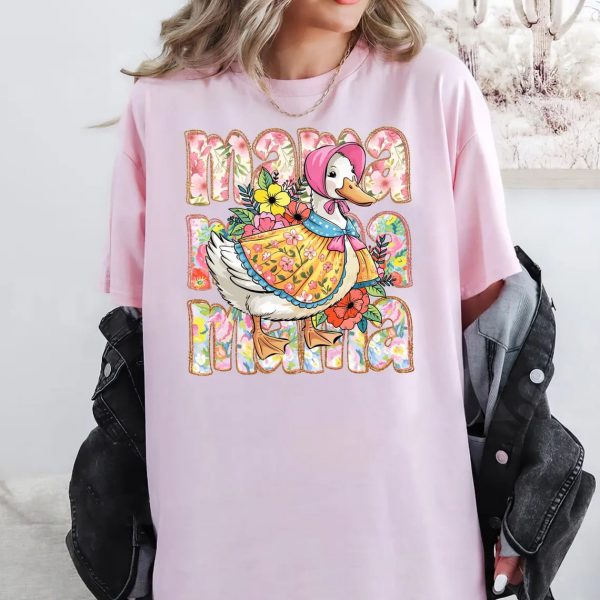 Cute Mama Coquette Png Goose Png Goose Lover Sublimation Mothers Day Png Girly Png Goose T shirt Png Birthday Gift For Her Duck Png 1 1