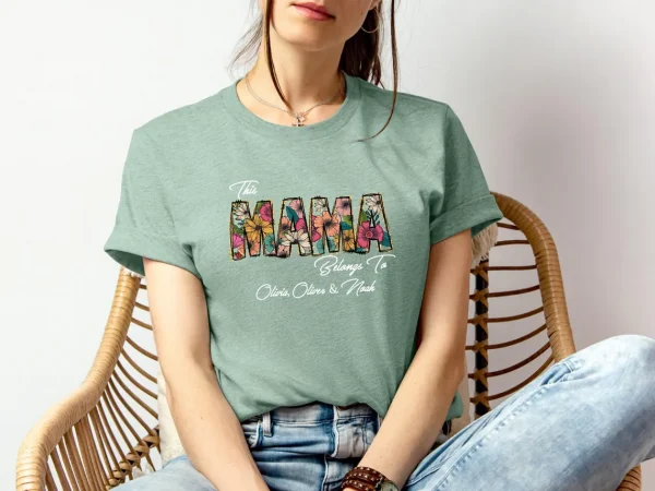 Cute Mama Shirt Mum Gift Mum Birthday Gift This Mummy Belongs Personalised Mum 1