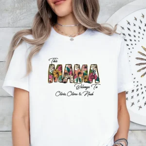 Cute Mama Shirt Mum Gift Mum Birthday Gift This Mummy Belongs Personalised Mum 2