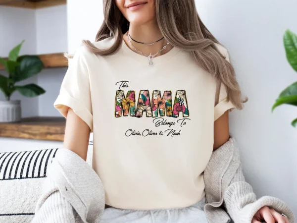 Cute Mama Shirt Mum Gift Mum Birthday Gift This Mummy Belongs Personalised Mum