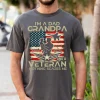 Dad Grandpa Veteran Shirt, Patriotic Graphic Tee For Him, Military Gift Idea For Veterans, American Flag Shirt,Father’s Day Gift For Grandpa