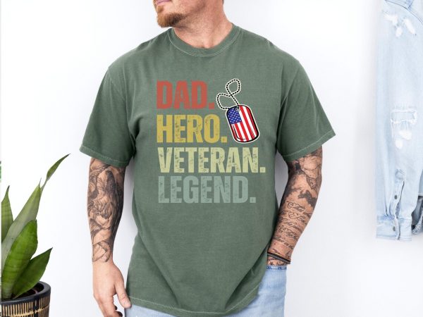 Dad Hero Veteran Legend Shirt 1