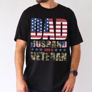 Dad Husband And Veteran Shirt 3